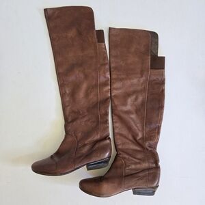 Dolce Vita Over The Knee Leather Boots Rust Butter Soft size 7
